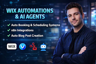 do wix agent wix automation velo code wix auto booking n8n wix auto blog post