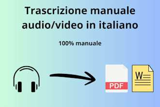 trascrivo audio e video in italiano senza ai