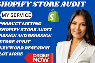 do shopify store audit conversion rate  and marketing plan to increase sales
