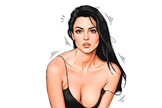 design vector cartoon character portrait