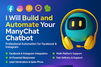 build manychat chatbot automation for facebook and instagram