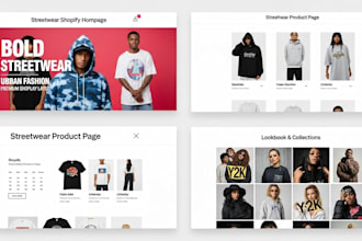 design a shopify clothing brand streetwear or y2k fashion store