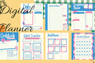 do planner design or journal design or digital planner