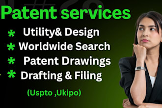 do patent search, prior art search, patent drafting and patent filing