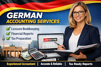 do professional german bookkeeping, lexware accounting and financial report