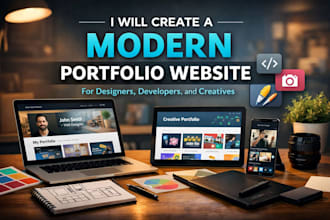 create an online portfolio website using modern design