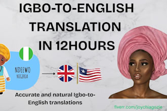 translate igbo audio or text to english accurately