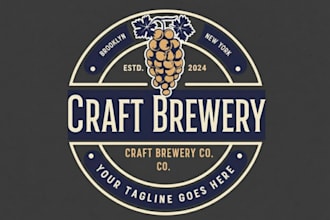 make unique and modern brewery logo for your brand