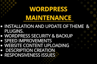 do wordpress maintenance and care for your website
