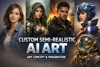 create consistent realistic, semi realistic ai character art based on your idea
