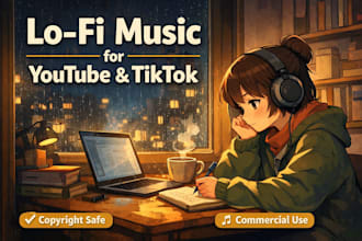 create lo fi background music for youtube tiktok and streams