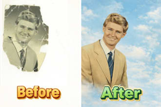 restore and repair old damaged photos professionally