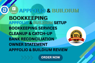 do appfolio and buildium bookkeeping, cleanup, bank reconciliation