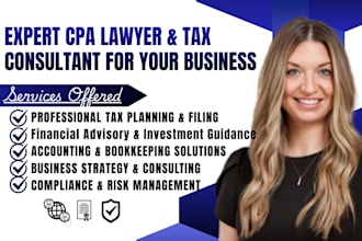 be CPA lawyer, tax consultant, financial advisor accountant, business consultant