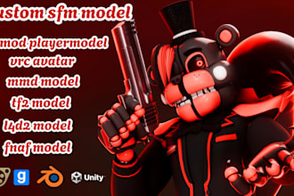create sfm model, gmod playermodel, tf2 model, l4d2 model, mmd, fnaf model, vrc