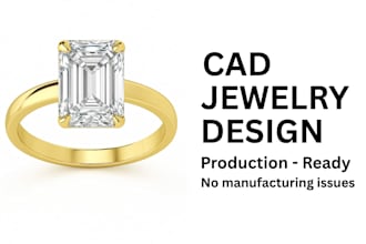 create jewelry cad design for manufacturing and rendering