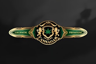 do unique cigar label, cigar logo, cigar band and cigar box design