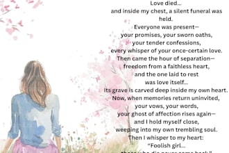 a hauntingly beautiful piece woven from the ashes of a love that once lived fier