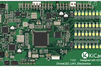 design kicad pcb for drone led boards and uav electronics