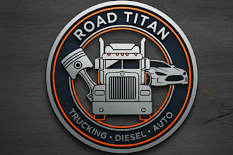 create modern custom logo for trucking, diesel, and auto brand