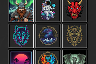 provide 10 unique print ready t shirt designs for your brand