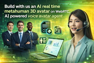 do ai real time 3d metahuman avatar voice ordering agent saas web app on webrtc