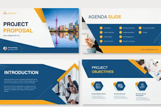 corporate financial report presentation, data chart, infogra powerpoint slide