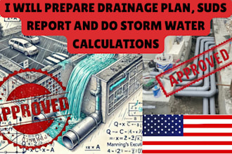 prepare drainage plan, suds report and do storm water calculations