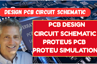 design pcb and circuit schematic in proteus and easyeda