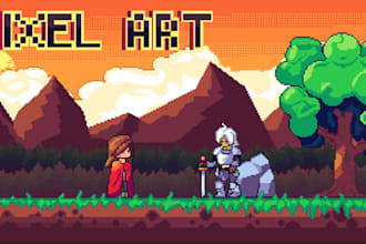 create game ready pixel art character sprites and animations