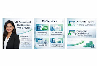 handle UK bookkeeping  vat  payroll management reporting