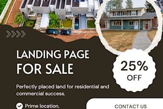 design a high converting real estate landing page HTML