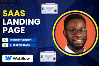 design a high converting webflow landing page for saas