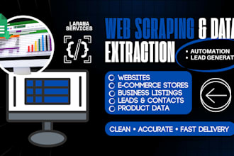 do data scraping, data extraction and collection