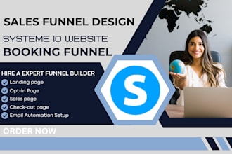 german systeme io booking funnel, systeme io blog website syteme io sales funnel