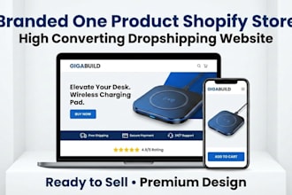 a branded one product shopify drop shipping store