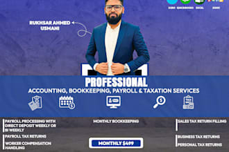 do monthly bookkeeping, payroll processing and US tax returns