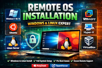 install virtual machines vmware,hyperv,oracle box remotely