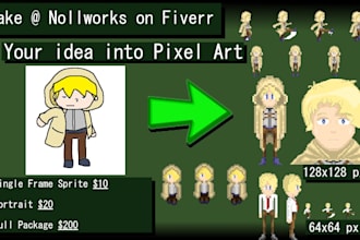 turn your idea or request into pixel art