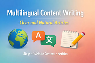 write clear and natural content in multiple languages