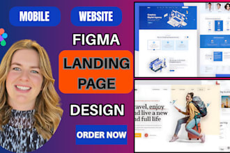 design figma landing page, figma website UI, and website mockup