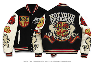create fashion brand quality varsity college jacket