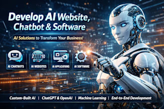 develop ai website, ai chatbot, ai web application, ai software developer, saas