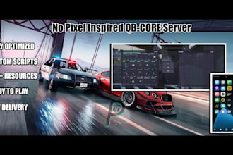 develop a custom fivepd cops server based on qbcore nopixel inspired and more