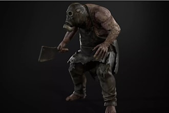 produce 3d creature character,zombie game asset, ue5 control rig,blender texture
