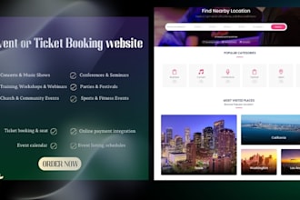 build a professional event or ticket booking website