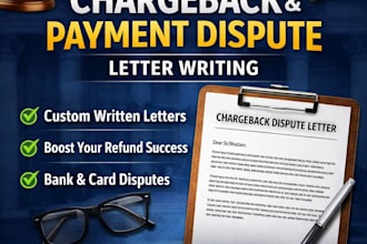 write a bank chargeback or payment dispute letter