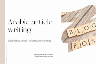 write high quality arabic articles and web content