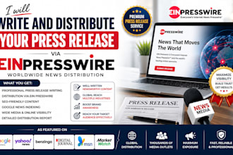 distribute your press release via ein presswire journalist outreach media outlet