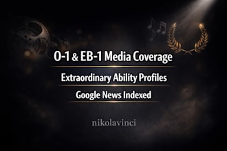 write and publish o1 visa media coverage